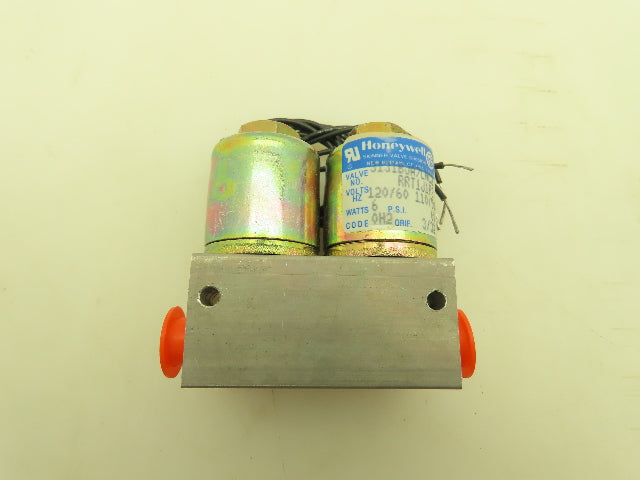 Honeywell Skinner 3131BJA7LNC2 Solenoid 2-Valve Manifold 3-Way 120V 60PSI 1/4NPT