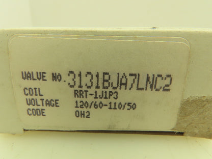 Honeywell Skinner 3131BJA7LNC2 Solenoid 2-Valve Manifold 3-Way 120V 60PSI 1/4NPT