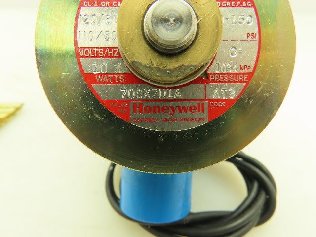 Honeywell Skinner 706X7D1A Brass Solenoid Valve 2-Way NC 120V 150 PSI 3/4" NPT