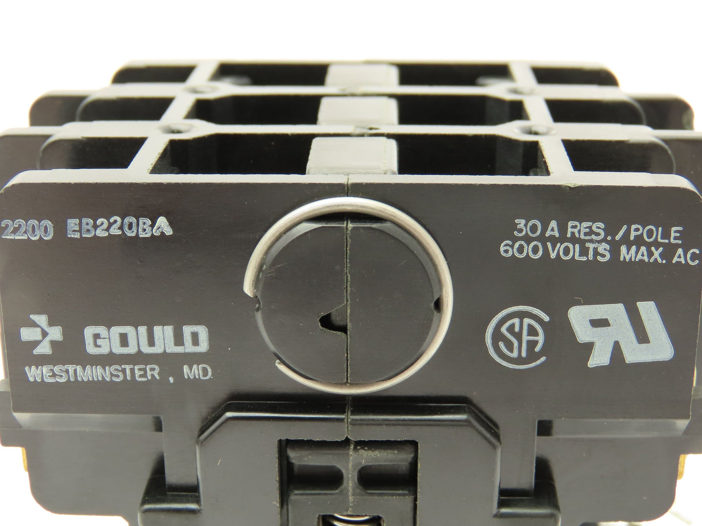 Gould 2200 EB220BA Contactor 30A 2-Pole N/O 600V Max 24VAC Coil