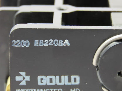 Gould 2200 EB220BA Contactor 30A 2-Pole N/O 600V Max 24VAC Coil