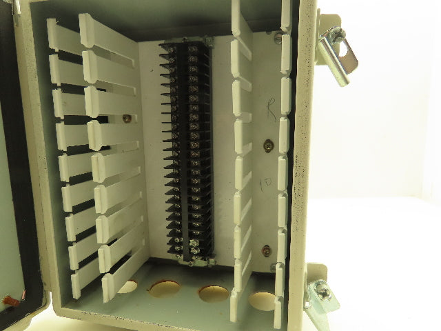 Hoffman A1008CH Electrical Enclosure JIC Junction Box 24 Terminal Strip 10x8x4"