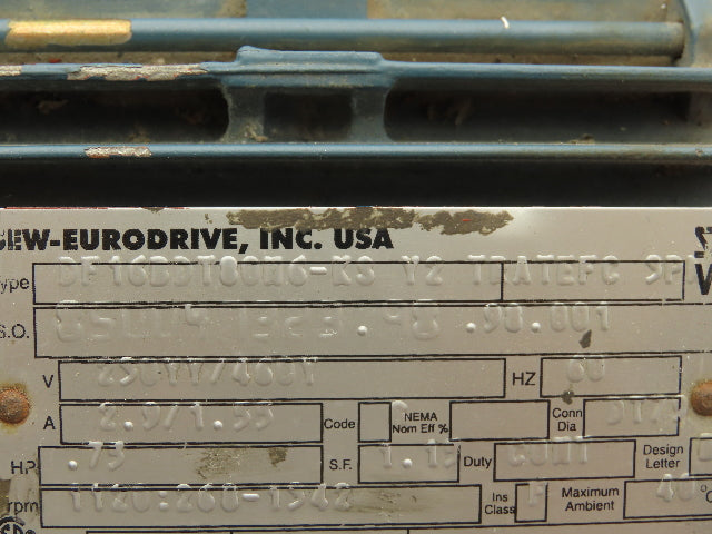 Sew Eurodrive Varimot .73hp Motor 1128rpm 230/460v 3ph Incomplete