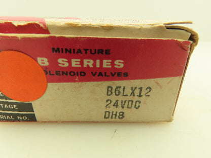 Honeywell Skinner B6LX12 Solenoid Valve 3-Way NO 24VDC 175 PSI 1/8" NPT
