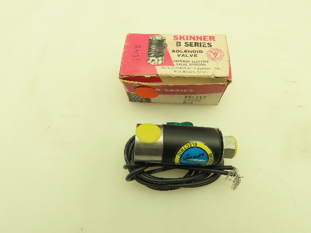 Honeywell Skinner B6LX12 Solenoid Valve 3-Way NO 24VDC 175 PSI 1/8" NPT