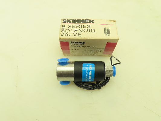 Honeywell Skinner B16DK1050 Solenoid Valve 3-Way NO 125 VDC 50 PSI 1/8" NPT