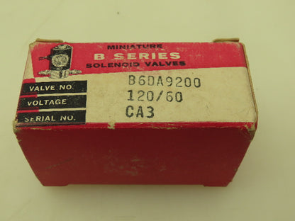 Honeywell Skinner B6DA9200 Solenoid Valve 3-Way NO 120V 200 PSI 1/16" NPT