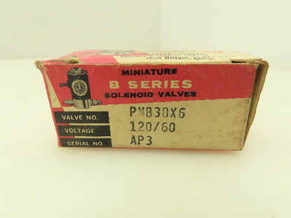 Honeywell Skinner PMB3DX6 Solenoid Valve Manifold Mount 120V 150PSI 3/64 Orifice