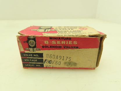 Honeywell Skinner B6DA9175 Solenoid Valve 3-Way NO 120V 175 PSI 1/16" NPT
