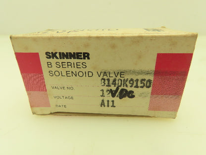 Honeywell Skinner B14DK9150 Solenoid Valve 3-Way NC 12VDC 150PSI 1/16" NPT