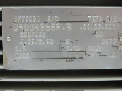 Sew Eurodrive KF66DT90S4 Gear Reducer 58.11:1 Ratio 1.5hp 29 Rpm 230/460v 3ph