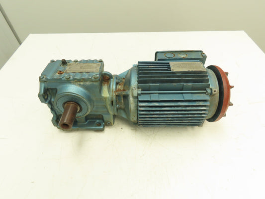 Sew Eurodrive S57DT100LS4Z-KS Gear Reducer 10.80:1 Ratio 3hp 159rpm 230/460v 3ph
