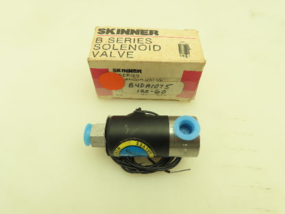 Honeywell Skinner B4DA1075 Solenoid Valve 3-Way NC 120V 75 PSI 1/8" NPT