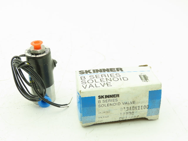 Honeywell Skinner B13ADK1100 Solenoid Valve 3-Way NC 12VDC 100 PSI 1/8" NPT