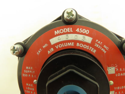 Fairchild 4503 Pneumatic Air Volume Booster Model 4500 1.62/1 Output
