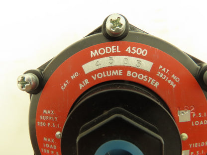 Fairchild 4503 Pneumatic Air Volume Booster Model 4500 1.62/1 Output