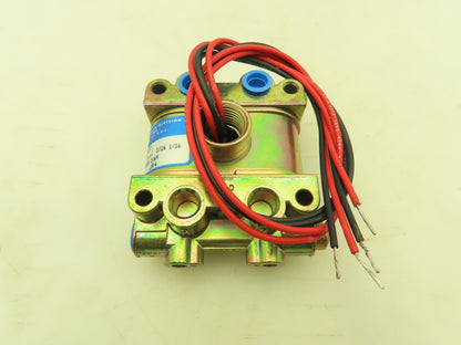 Honeywell Skinner V955LX17 Solenoid Valve 4-Way NC 24VAC 60 Hz 225 PSI 1/4" NPT