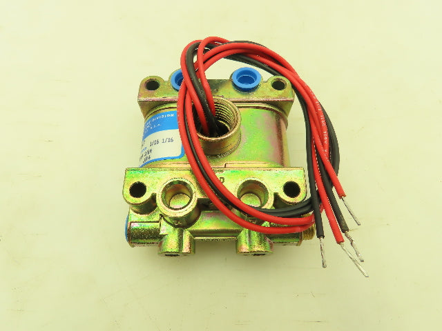 Honeywell Skinner V955LX17 Solenoid Valve 4-Way NC 24VAC 60 Hz 225 PSI 1/4" NPT