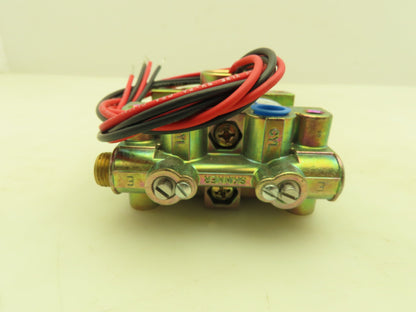 Honeywell Skinner V955LX17 Solenoid Valve 4-Way NC 24VAC 60 Hz 225 PSI 1/4" NPT