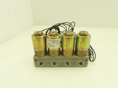 Honeywell Skinner 3139BBA6ENS4 Solenoid 4-Valve Manifold 120V 100 PSI 1/8" NPT