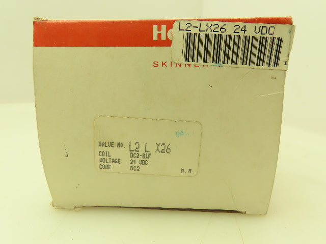 Honeywell Skinner L2LX26 Solenoid Valve 2-Way NC 24VDC 5-150 PSI 1/2" NPT