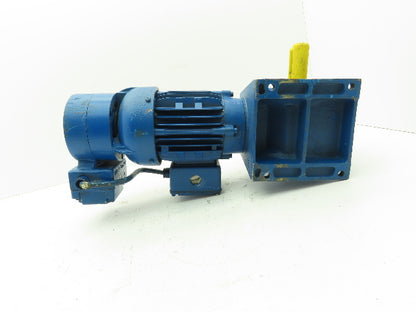 Eberhard Bauer D-7300 Esslinger Gearmotor Brake 480v .8A 98.4:1 Ratio 16.5rpm RH
