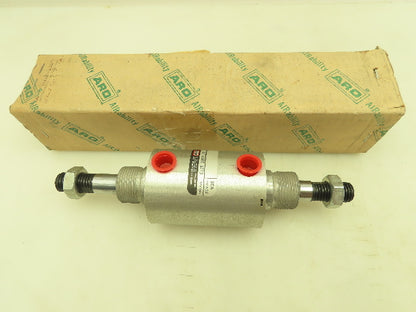ARO 0325 2009 010 Pneumatic Round Air Cylinder 2.5" Bore 1" Stroke Double Rod