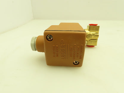 Honeywell Skinner U131K0490 Lucifer Solenoid Valve 3-Way NO 28VDC 150PSI 1/4"NPT