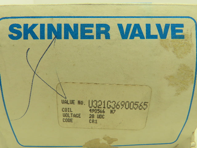 Honeywell Skinner U321G36900565 Solenoid Valve 2-Way NC 28VDC 5-150 PSI 3/4" NPT