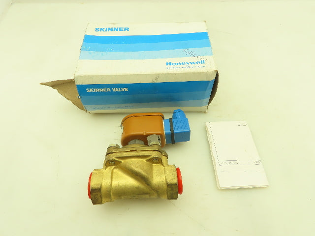 Honeywell Skinner U321G36900565 Solenoid Valve 2-Way NC 28VDC 5-150 PSI 3/4" NPT
