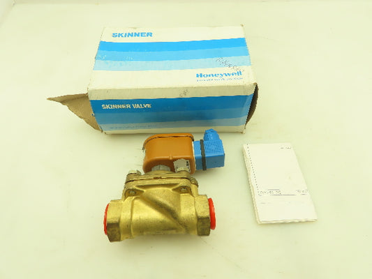 Honeywell Skinner U321G36900565 Solenoid Valve 2-Way NC 28VDC 5-150 PSI 3/4" NPT