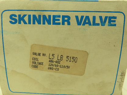 Honeywell Skinner L5LB5150 Solenoid Valve 3-Way NO 120V 10-150 PSI 3/4" NPT