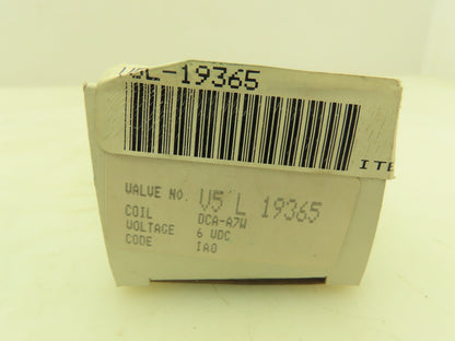 Honeywell Skinner V5L19365 Solenoid Valve 3-Way NC 6VDC 275 PSI 1/4" NPT