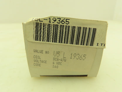 Honeywell Skinner V5L19365 Solenoid Valve 3-Way NC 6VDC 275 PSI 1/4" NPT
