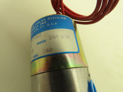 Honeywell Skinner V5L19365 Solenoid Valve 3-Way NC 6VDC 275 PSI 1/4" NPT