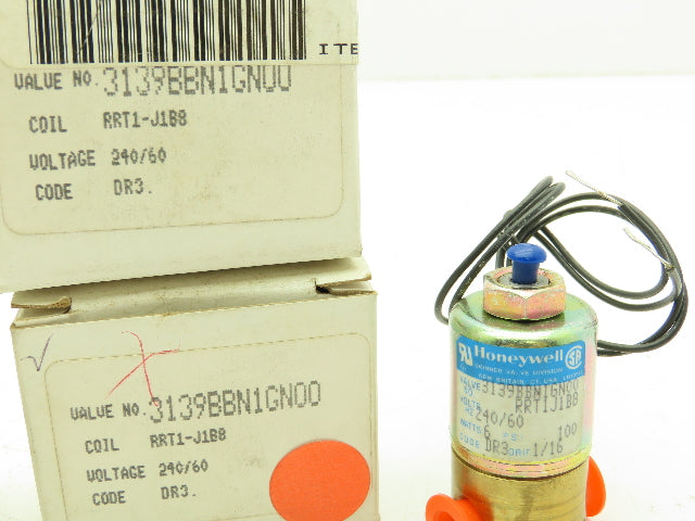 Honeywell Skinner 3139BBN1GN00 Solenoid Valve 3-Way NO 240V 100PSI 1/8" Lot of 4
