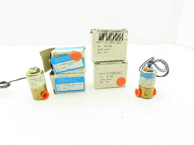 Honeywell Skinner 3139BBN1GN00 Solenoid Valve 3-Way NO 240V 100PSI 1/8" Lot of 4
