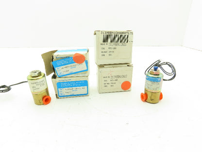 Honeywell Skinner 3139BBN1GN00 Solenoid Valve 3-Way NO 240V 100PSI 1/8" Lot of 4