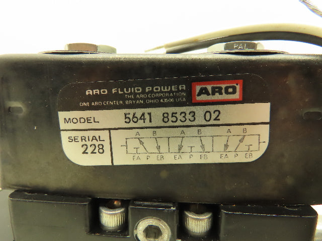 ARO 5461 8533 02 Pneumatic Dual Solenoid Control Valve 5/3 Pos 3/8" 150 PSI 115V