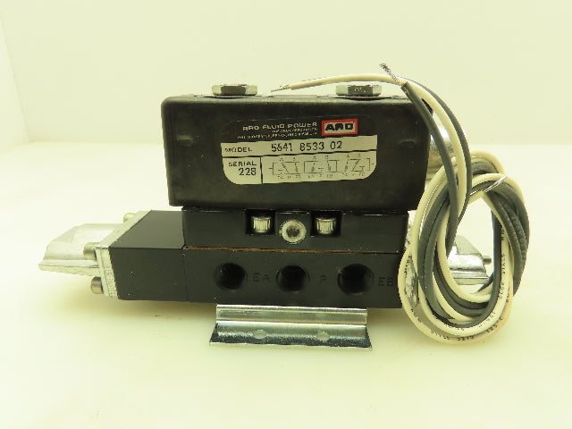 ARO 5461 8533 02 Pneumatic Dual Solenoid Control Valve 5/3 Pos 3/8" 150 PSI 115V