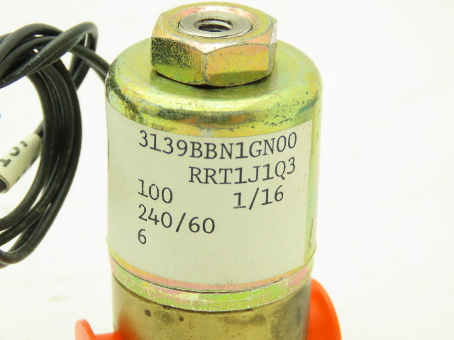 Honeywell Skinner 3139BBN1GN00 Solenoid Valve 3-Way NO 240V 100 PSI 1/8" NPT