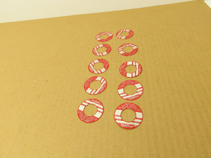 Skinner X5-23-08 Solenoid Valve Name Plate 3/4" ID Red Blank Nameplate Lot of 10