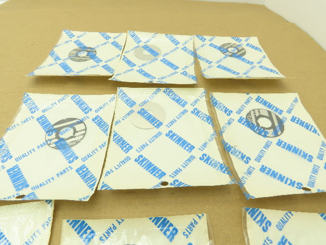 Skinner 0-V5-4 Solenoid Valve Name Plate 1/2" ID Black Blank Nameplate Lot of 10