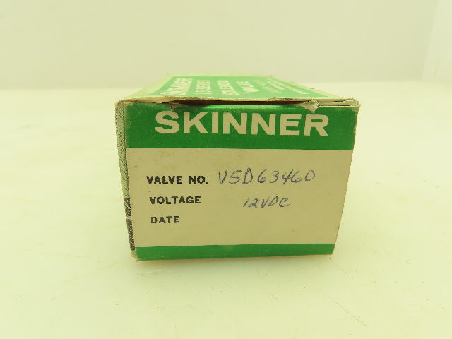 Honeywell Skinner V5D63460 Solenoid Valve 2-Way NC 12VDC 25 PSI 1/4" NPT