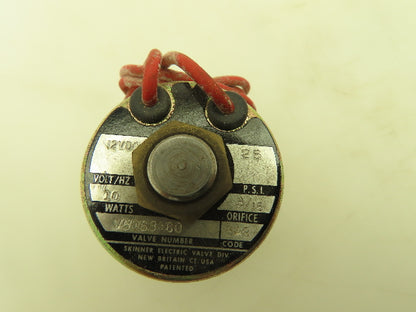 Honeywell Skinner V5D63460 Solenoid Valve 2-Way NC 12VDC 25 PSI 1/4" NPT