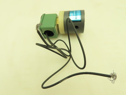 Plast-o-matic EUC1B4G6 Solenoid Valve PVC 2-Way 1/8" NPT NC 120V Coil 40PSI Asco