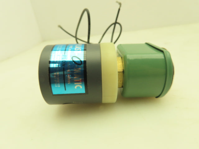 Plast-o-matic EUC1B4G6 Solenoid Valve PVC 2-Way 1/8" NPT NC 120V Coil 40PSI Asco