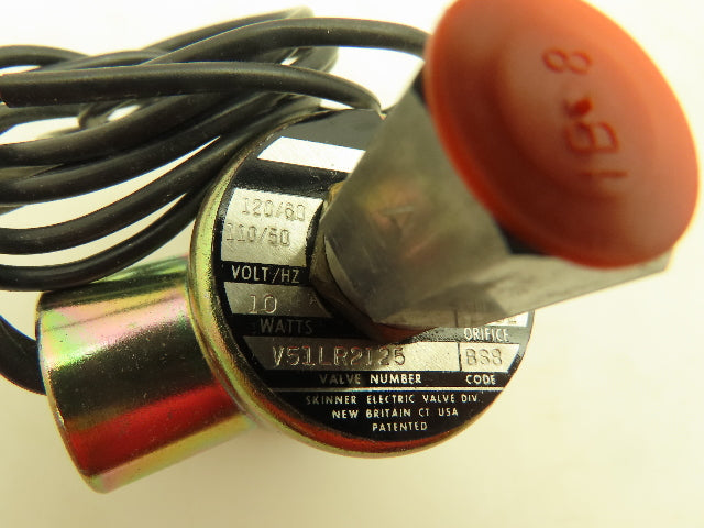 Honeywell Skinner V51LR2125 Solenoid Valve 2-Way NO 120V 125 PSI 1/4" NPT