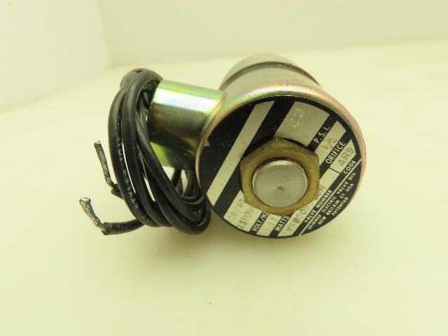 Honeywell Skinner V5D60532 Solenoid Valve 2-Way NC 120V 20 PSI 1/2" NPT