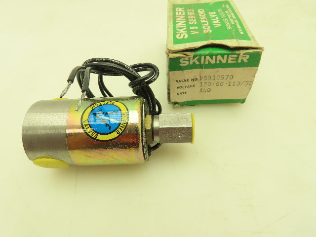 Honeywell Skinner V5D38570 Solenoid Valve 3-Way NC 120V 75 PSI 1/4" NPT